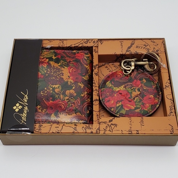 New 3 Piece Patricia Nash Gracchi Satchel Crossbody Erica Wallet & Liscia Mirror - Picture 9 of 14